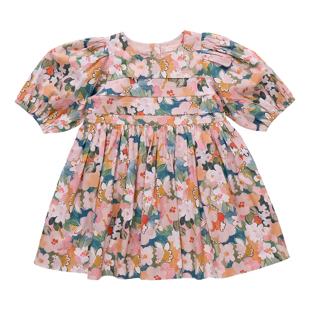 EVELYN DRESS- WATERCOLOR FLORAL