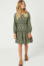 Load image into Gallery viewer, LEOPARD SMOCK WAIST DRESS