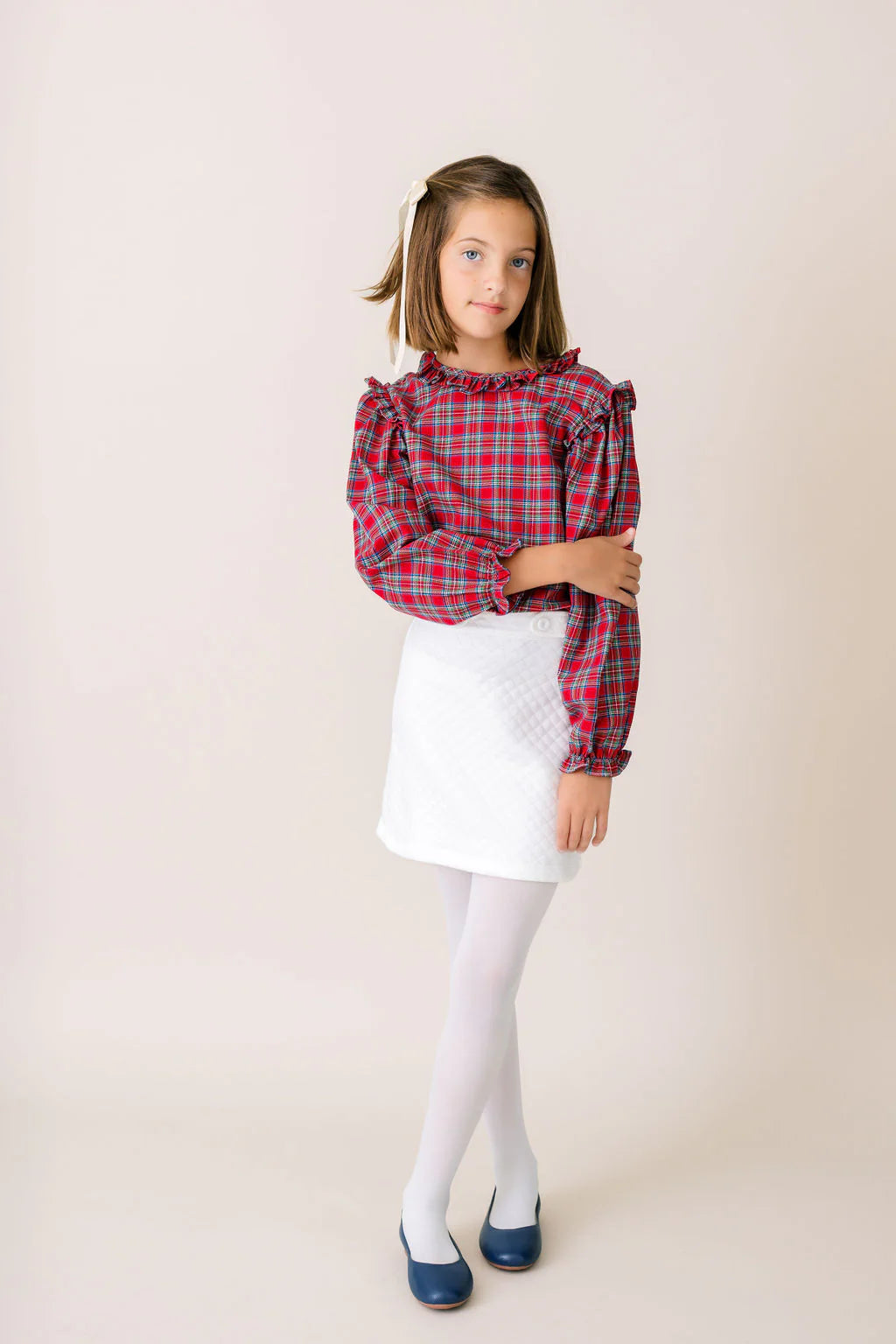EVELYN BLOUSE - PLAID