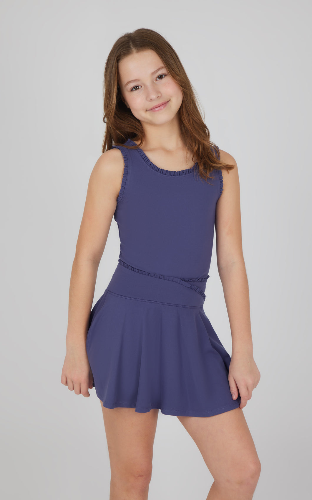CROSSOVER RUFFLE SET- SKIPPER BLUE