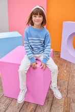 Load image into Gallery viewer, STRIPED SWEATER- BLUE