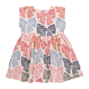 ADALINE DRESS- STRIPED BOWS
