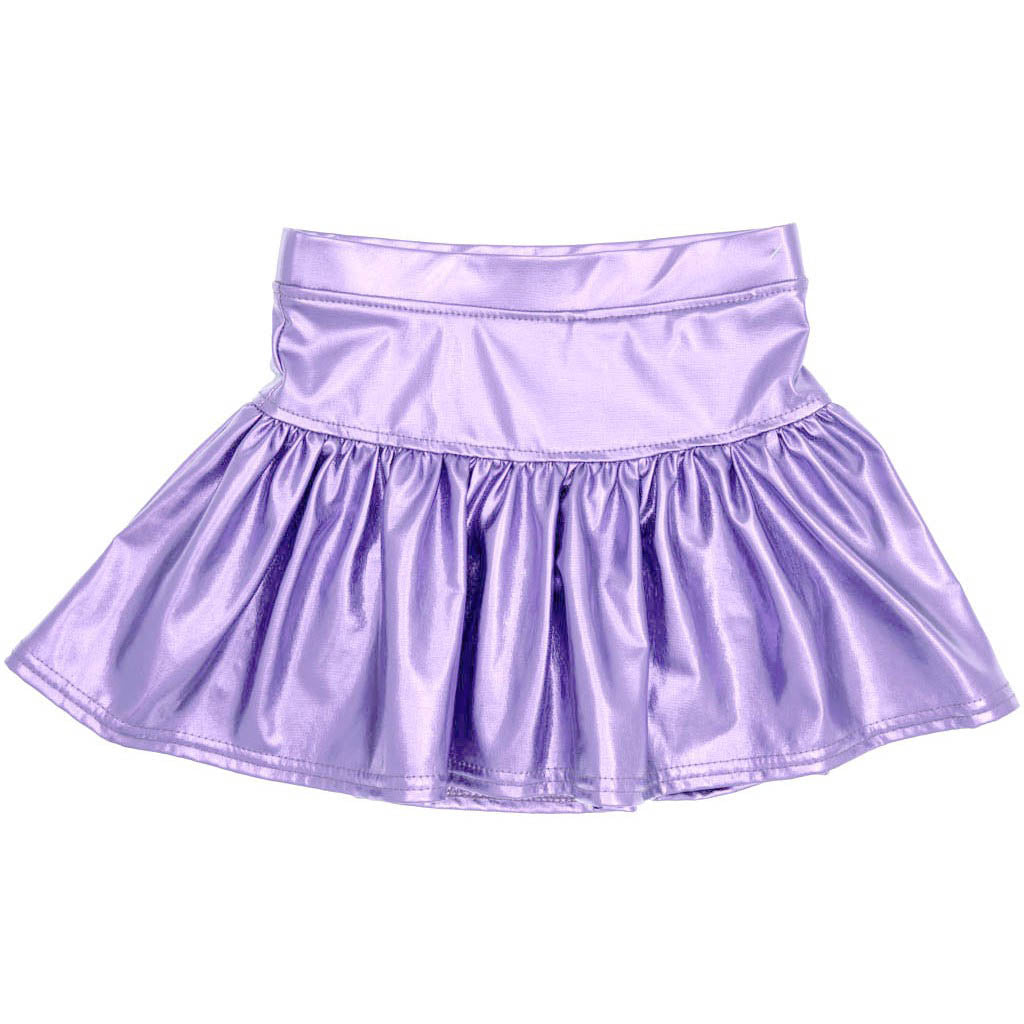 METALLIC SKORT- LAVENDER