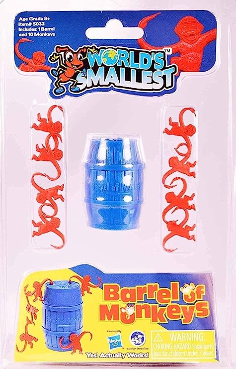 WORLD'S SMALLEST BARREL OF MONKEYS