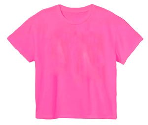 SOLID BOXY TEE-  HOT PINK