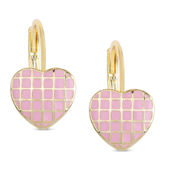 LATTICE HEART DROP EARRINGS