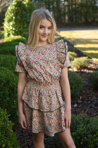 COLLIER DRESS- JEWEL FLORAL