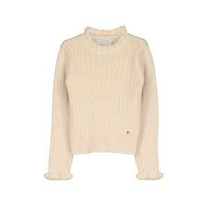 RIBBED TURTLENECK- ALMOND