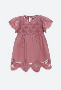 DREA EMBROIDERY FLUTTER DRESS