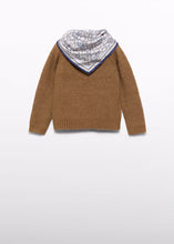 Load image into Gallery viewer, SCARF DETAIL SWEATER- CAMEL