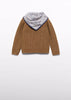 SCARF DETAIL SWEATER- CAMEL