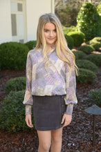 Load image into Gallery viewer, ELIZABETH TOP- PURPLE PATCH