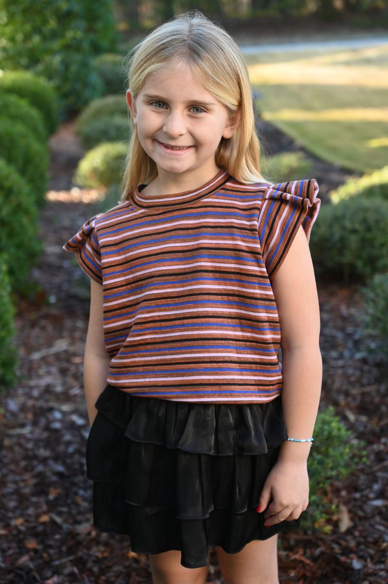 OLIVIA TOP- RUST/ROYAL