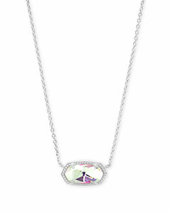 ELISA SILVER NECKLACE- GLASS