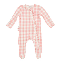 Load image into Gallery viewer, PINK GINGHAM FOOTIE