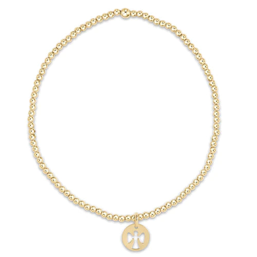 GOLD 2MM BRACELET- GUARDIAN ANGEL