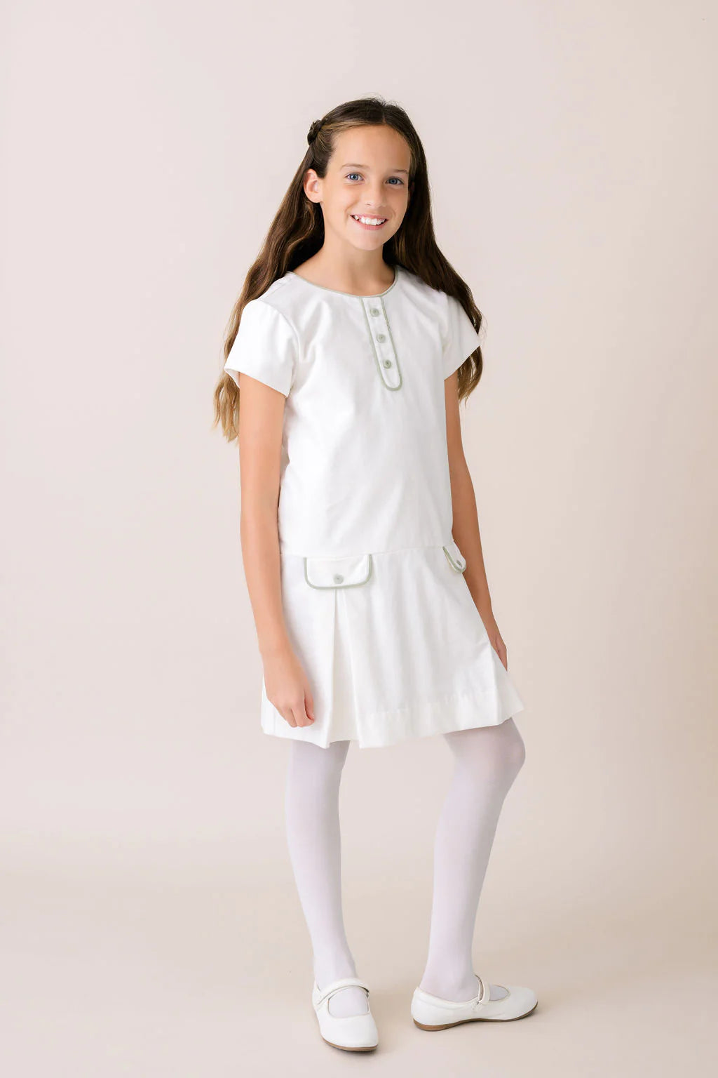 HARRIET DRESS - WHITE VELVET