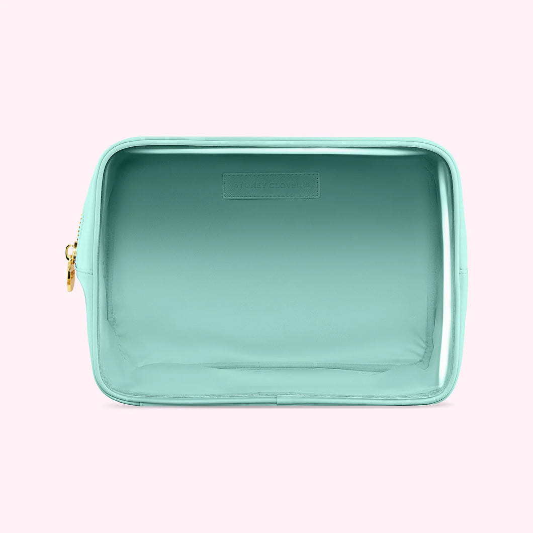 CLEAR LARGE POUCH- COTTON CANDY