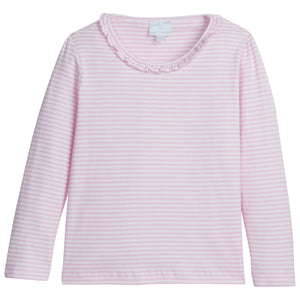 SCOOP TEE- PINK STRIPE