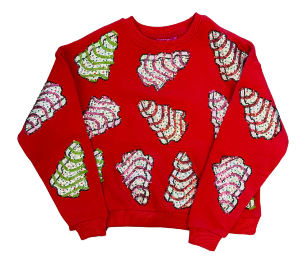 RED DEBBIE TREES SWEATSHIRT