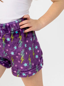 PURPLE FLASH PJ SHORTS