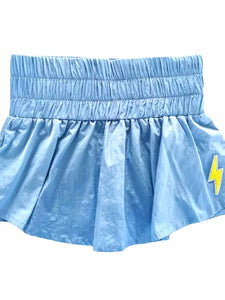 BLUE GATHERED MINI SKORT