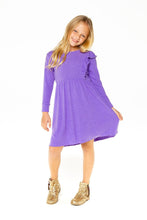 Load image into Gallery viewer, PURPLE RUFFLE DRESS