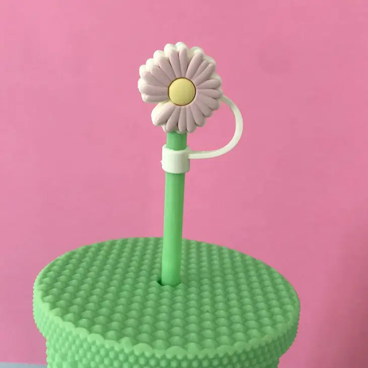 PINK DAISY STRAW COVER