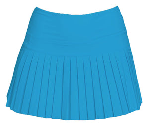 MINI PLEATED SKORT- TURQUOISE