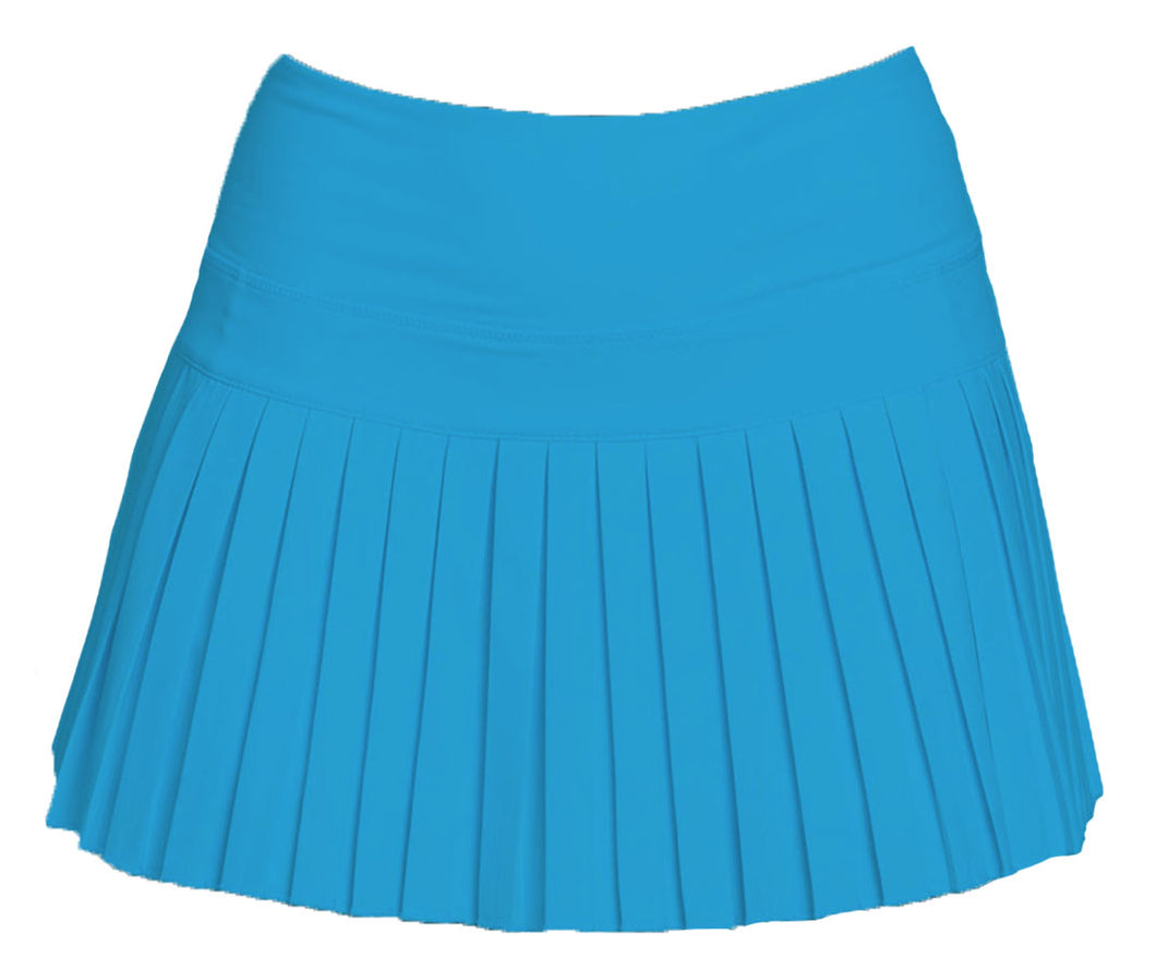 MINI PLEATED SKORT- TURQUOISE