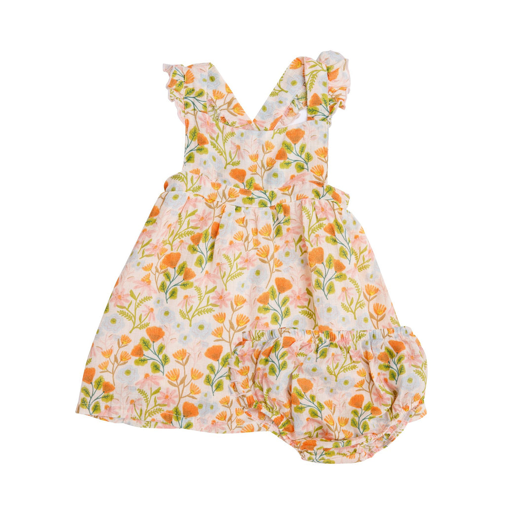 FLORAL PINAFORE TOP & BLOOMER