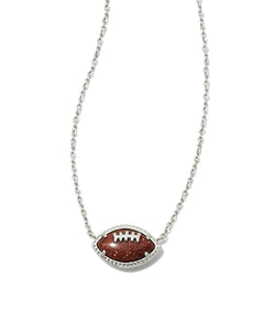 SILVER FOOTBALL NECKLACE