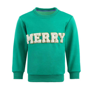 GREEN MERRY PEARL SWEATER