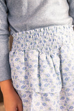 Load image into Gallery viewer, SMOCKED SKIRT - BLUE/GREEN FLORAL