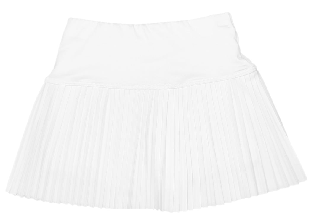 PLEATED SKORT- WHITE