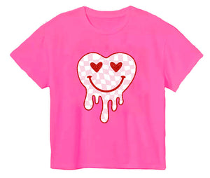 GLITTER DRIP HEART BOXY TEE