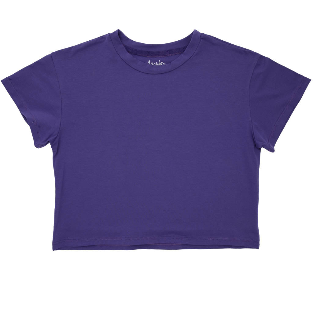 SOLID BOXY TEE- PURPLE