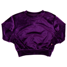 Load image into Gallery viewer, VELOUR SWEATSHIRT- PLUM