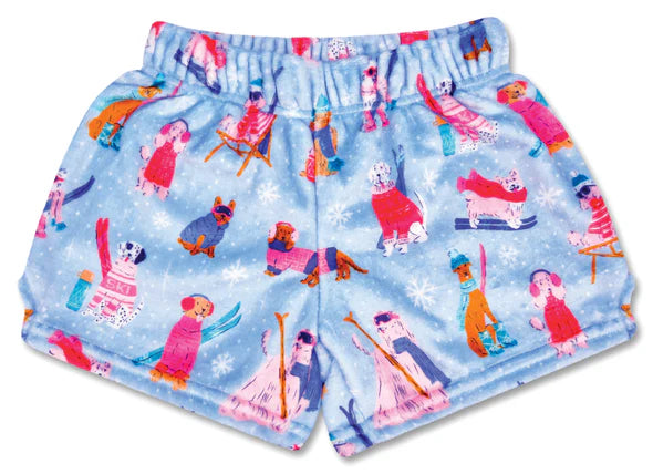 PLUSH PJ SHORTS - SKI DOG