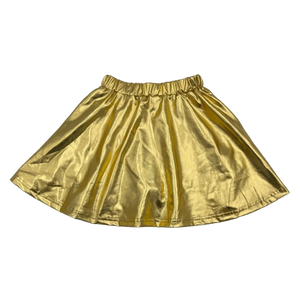 METALLIC GOLD SKORT