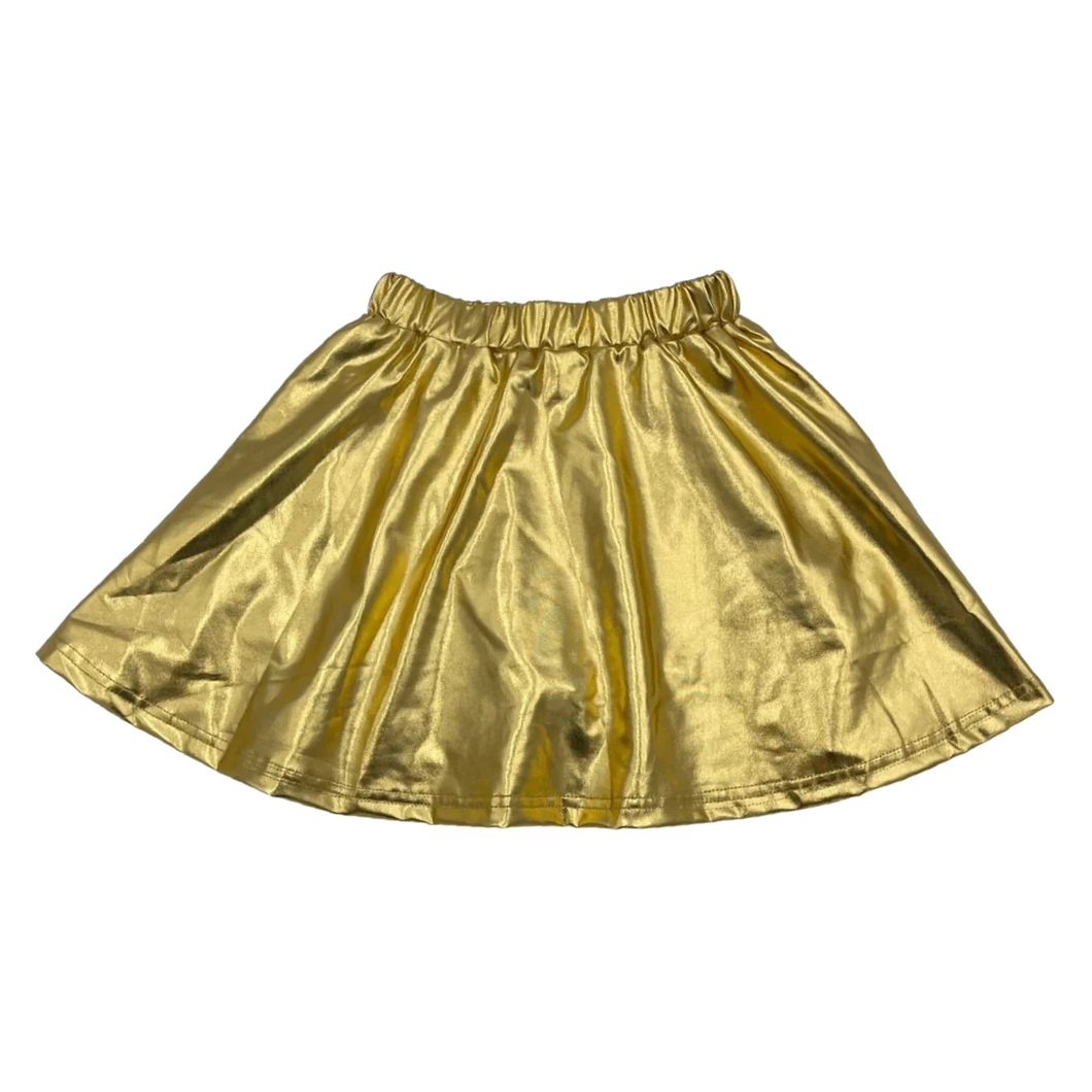 METALLIC GOLD SKORT