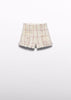 CHECKERED TWEED SHORTS