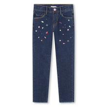 Load image into Gallery viewer, BEDAZZLED DENIM TROUSERS