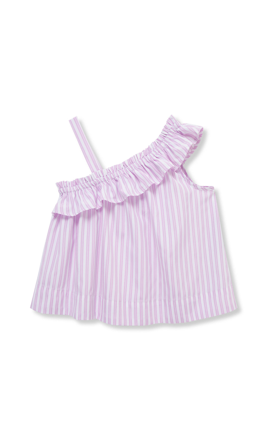 RUFFLE SLEEVE TOP- LILAC