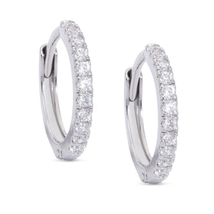 CZ HINGED HOOP EARRINGS