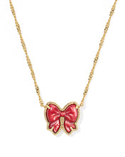 Load image into Gallery viewer, HALEY BOW NECKLACE- SCARLET RED