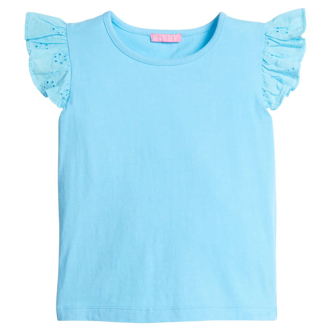 EYELET TANK- AQUA