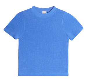 SMOCKING SS TOP- BLUE