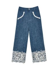 DAISY LACE PANTS- BLUE