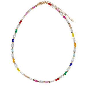 RECTANGLE BEADS MULTI NECKLACE